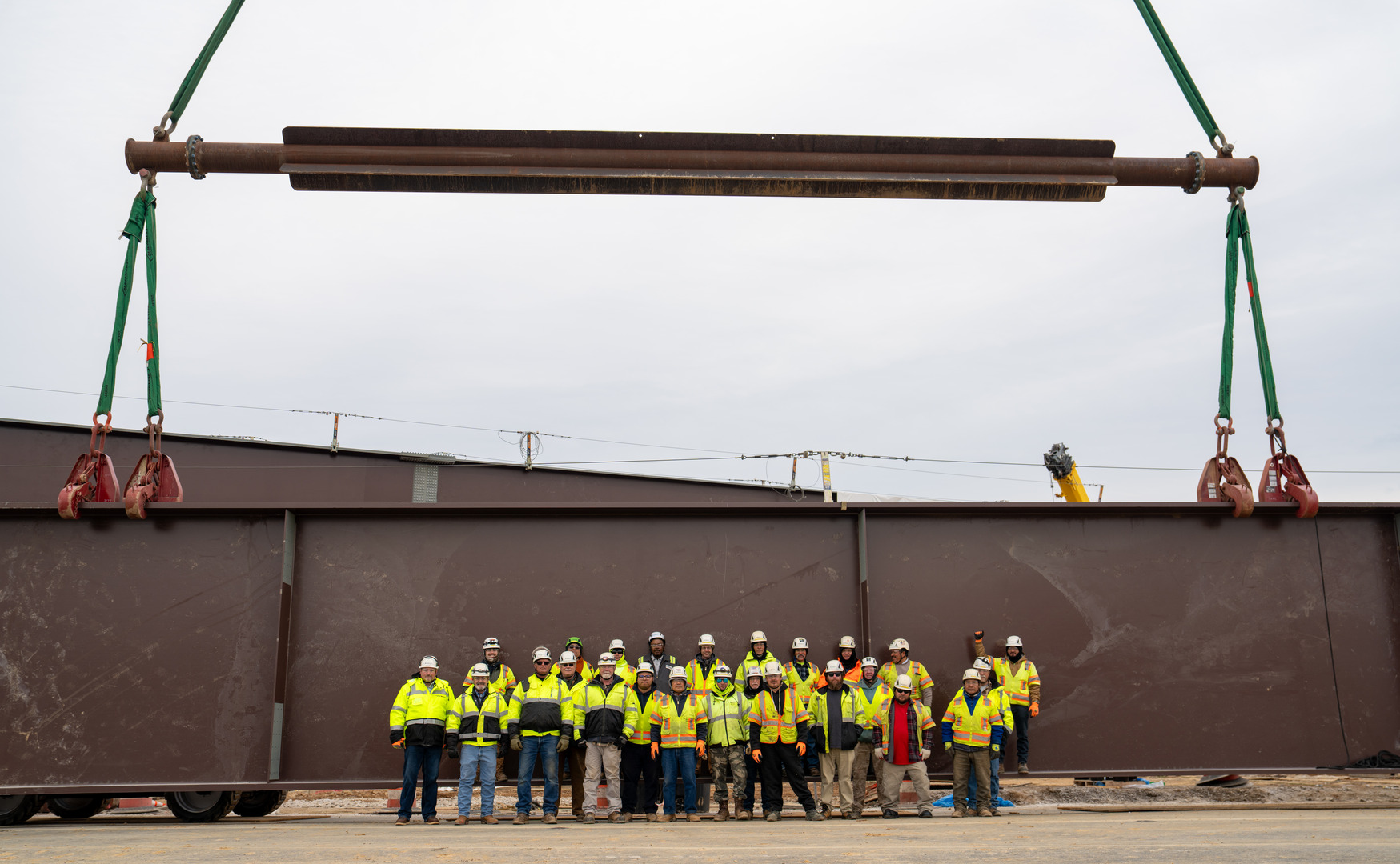 Shirley installed 10 massive girders across interstate 495