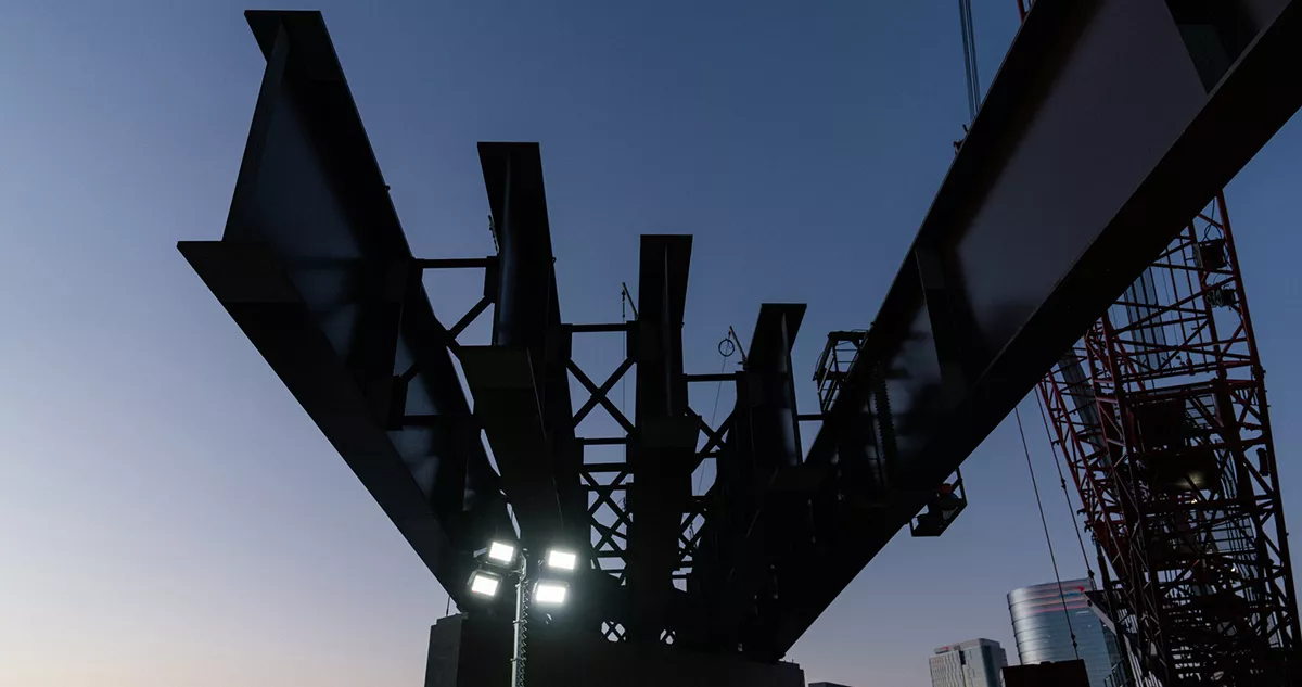 Shirley installed 10 massive girders across interstate 495